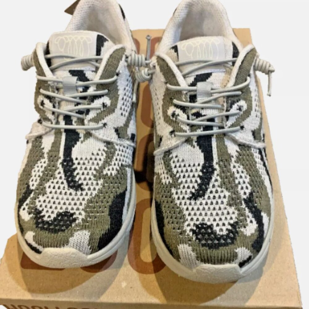 Woolloomooloo Merino Wool Lace Up Sneaker - SAND CAMO, Size 5.5-6US / 36EU